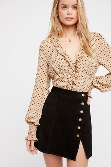 Understated Suede Mini Skirt By Understated Leather At Free People